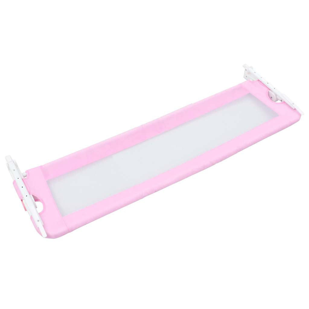 Toddler Safety Bed Rail Polyester Pink 120 x 40.5 x 42 cm Child Bed Guard 5x42cm