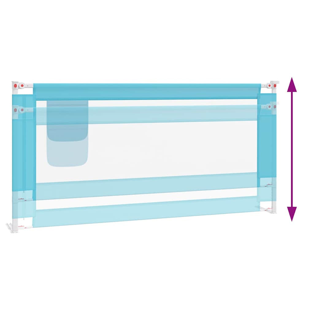 Toddler Safety Bed Rail Fabric (100% Polyester) Blue 190 x 25 x 95 cm Bedguard