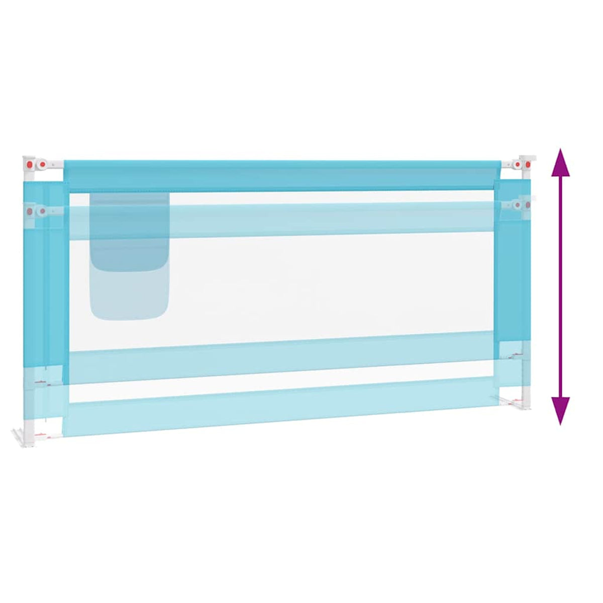 Toddler Safety Bed Rail Fabric (100% Polyester) Blue 190 x 25 x 95 cm Bedguard