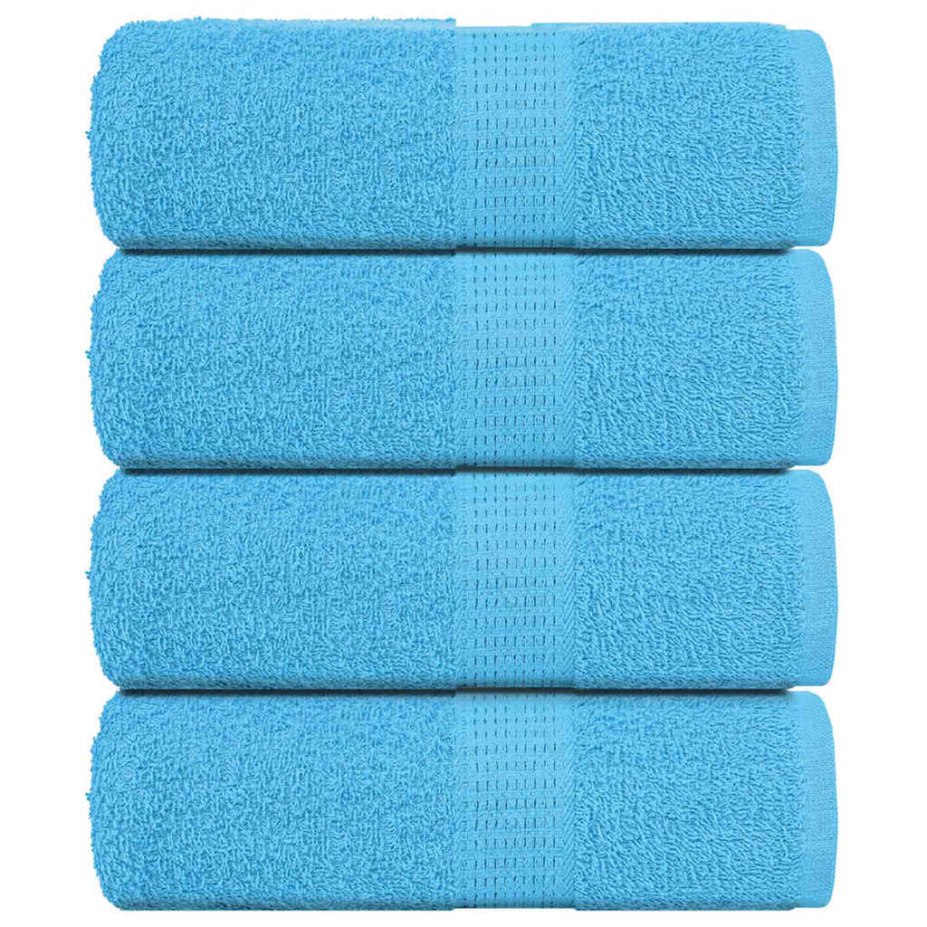 Towel Cotton Turquoise 30 x 30 cm Bathroom Bath Linen Home Towels 4 pcs Wash