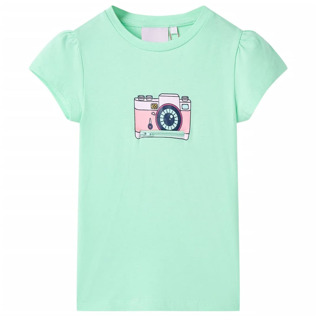 Kids T-Shirt Cotton Bright Green 116 Children's Top Kids Clothing Kids Wear