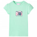 Kids T-Shirt Cotton Bright Green 116 Children's Top Kids Clothing Kids Wear