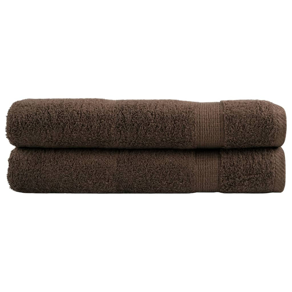 Towel Cotton Brown 200 x 80 cm Bathroom Bath Linen Home Towels 2 pcs Variant 2