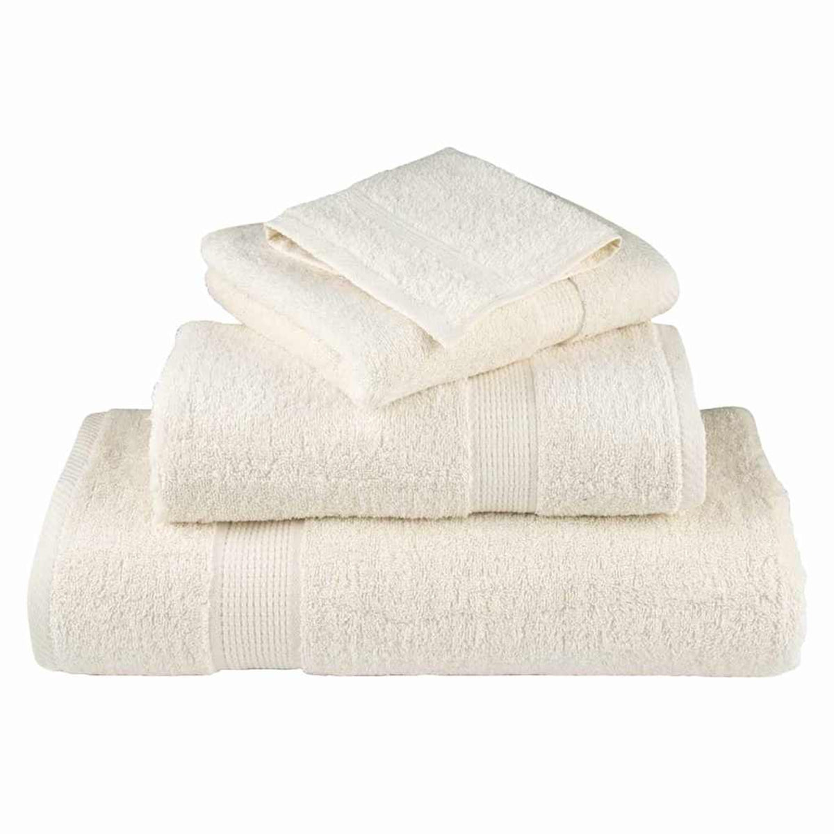 Towel Cotton Cream 15 x 21 cm Bathroom Bath Linen Home Towels 2 pcs Guest