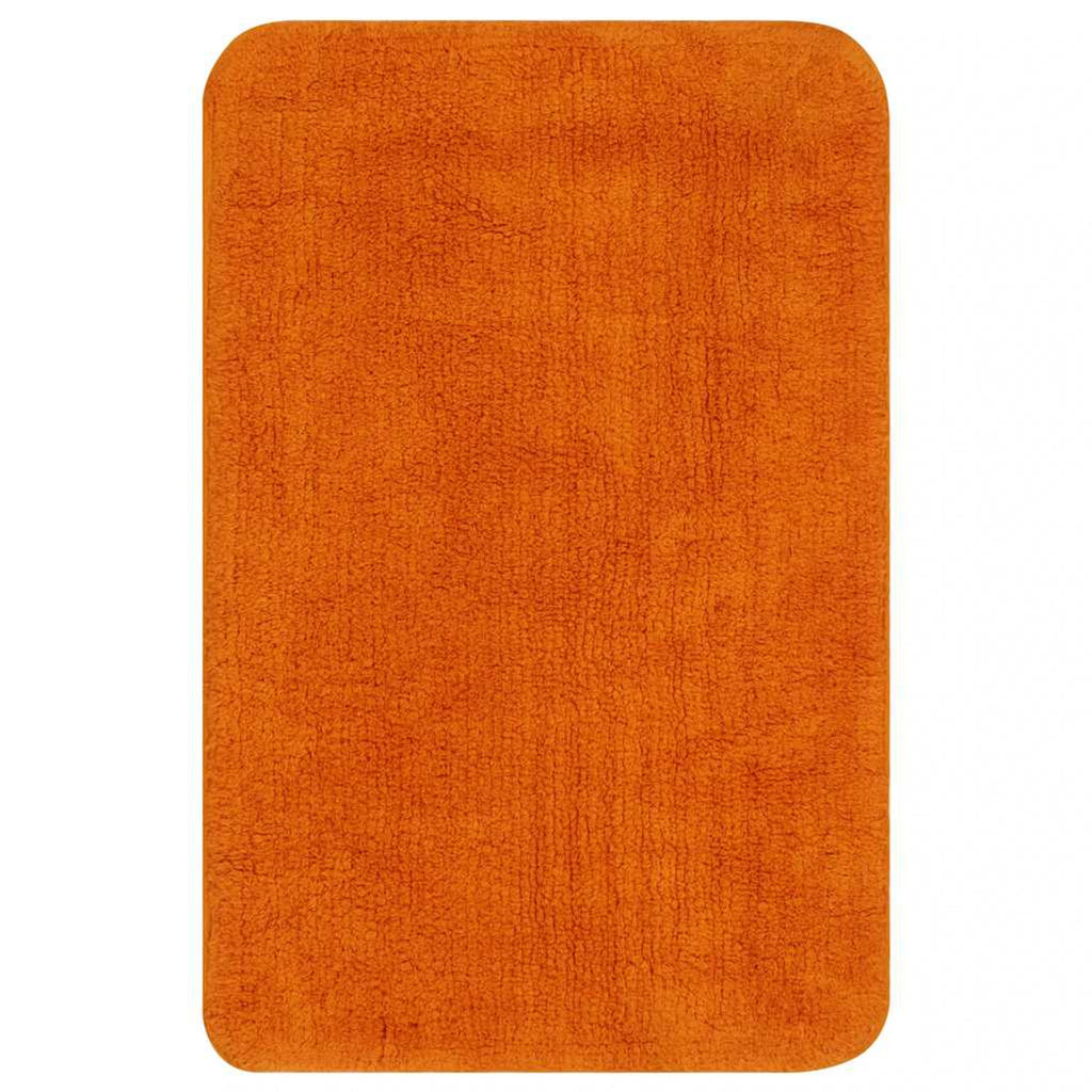 Bathroom Mat Cotton Orange 93 x 63 cm Floor Mat Home Non Slip Bath Mats & Rugs