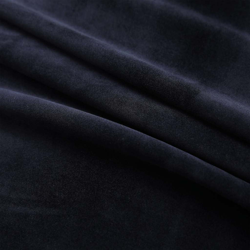 Blackout Curtain Velvet Black 140 x 245 cm Window Dressing Home Furnishings
