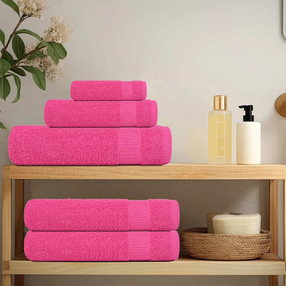 Towel Cotton Pink 30 x 30 cm Bathroom Bath Linen Home Towels 10 pcs Wash 30x30cm