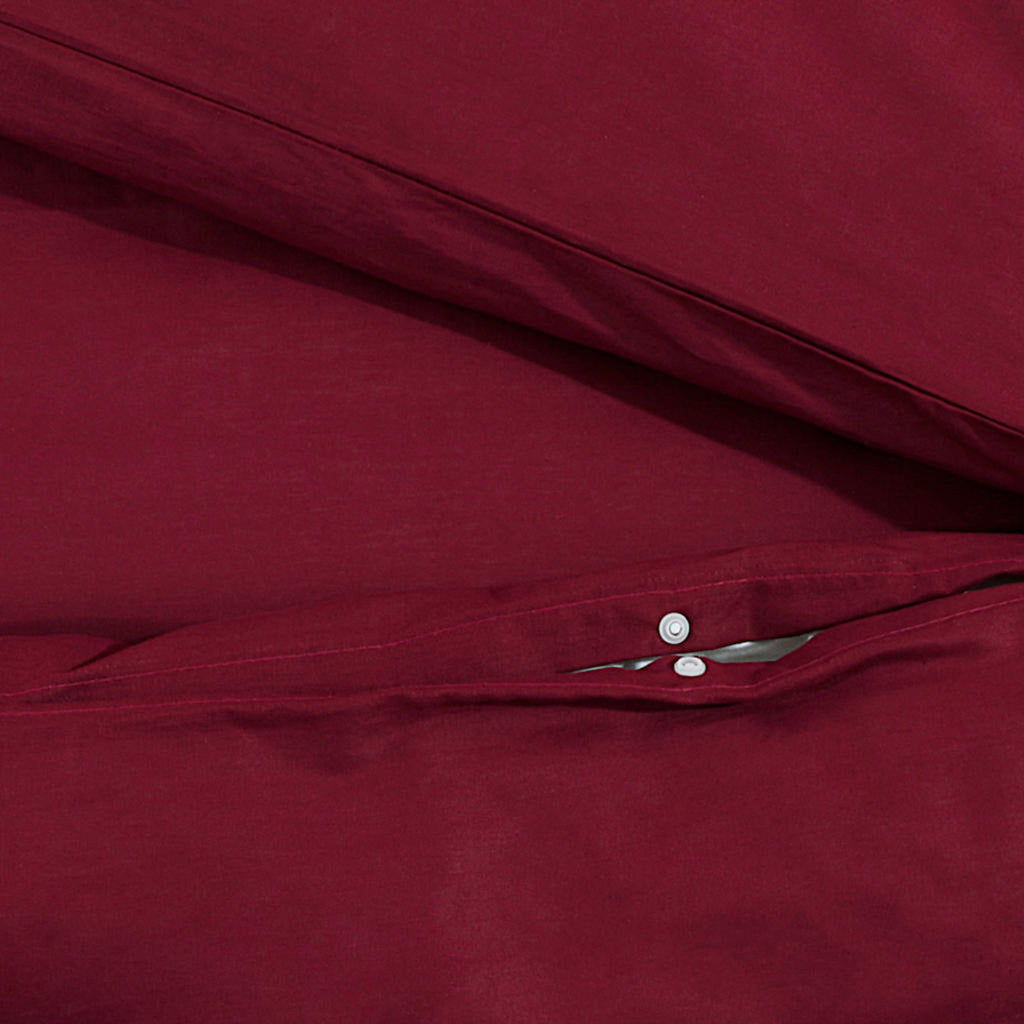 Duvet Cover Cotton Bordeaux 200 x 140 cm Bedding Bed Linen Bedroom Variant 3