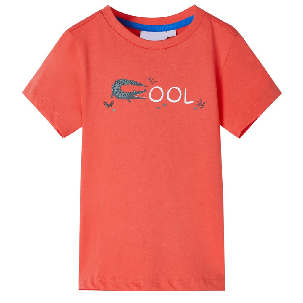 Kids T-Shirt Cotton Light Red 140 Children's Top Kids Clothing Kids Wear Short