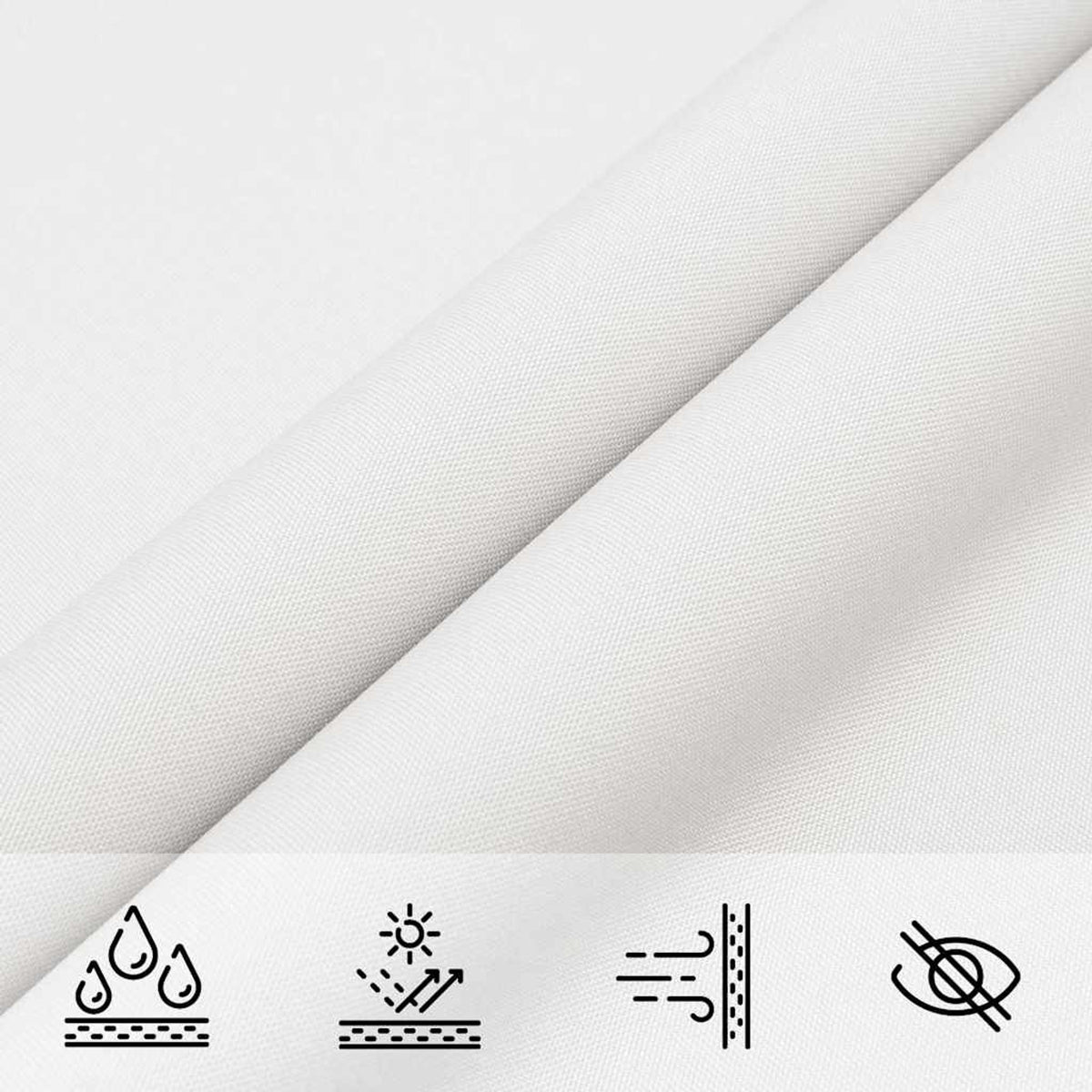 Sunshade Sail Oxford Fabric White Water Resistant UV Resistant 400 x 600 cm