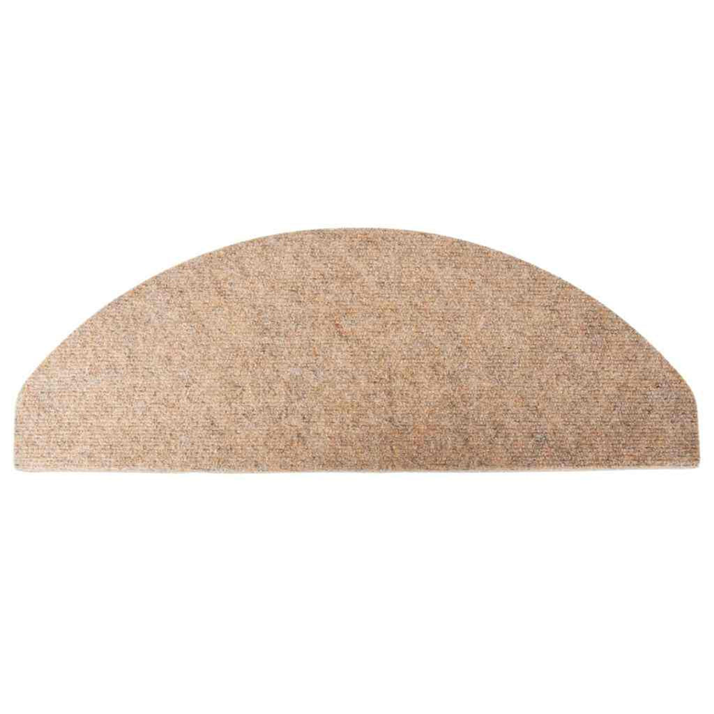 Stair Mats Self-Adhesive Needle Felt Fabric (95%Pes Beige 65 x 22.5 x 3.5 cm
