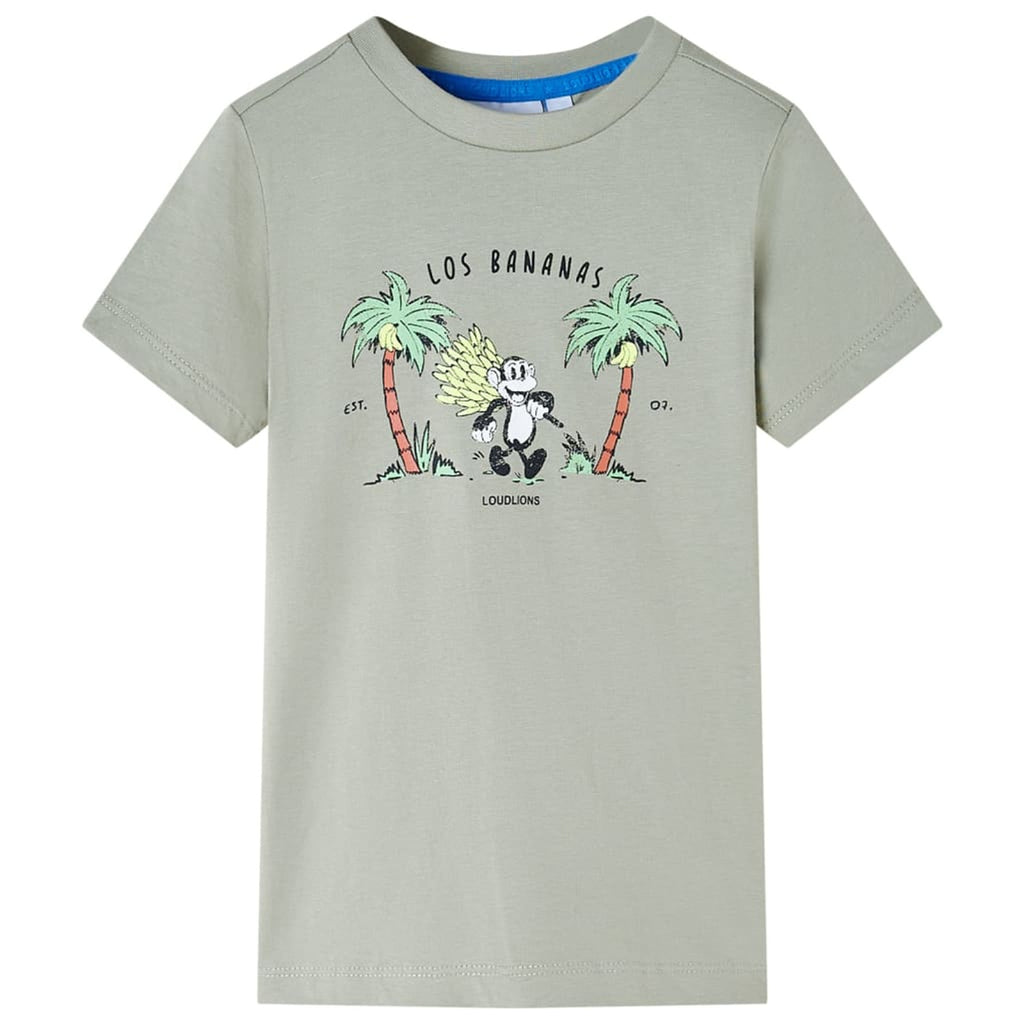Kids T-Shirt Cotton Light Khaki 140 Children's Top Kids Clothing Kids Wear 140