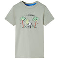 Kids T-Shirt Cotton Light Khaki 140 Children's Top Kids Clothing Kids Wear 140