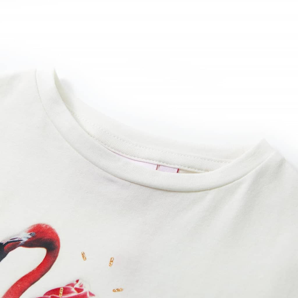 Kids T-Shirt Cotton Ecru 140 Children's Top Kids Clothing Kids Wear Kids' Tops