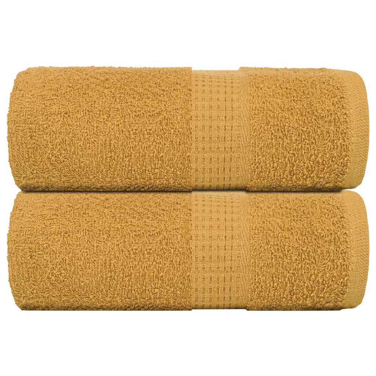 Towel Cotton Gold 50 x 30 cm Bathroom Bath Linen Home Towels 2 pcs Guest 50x30cm