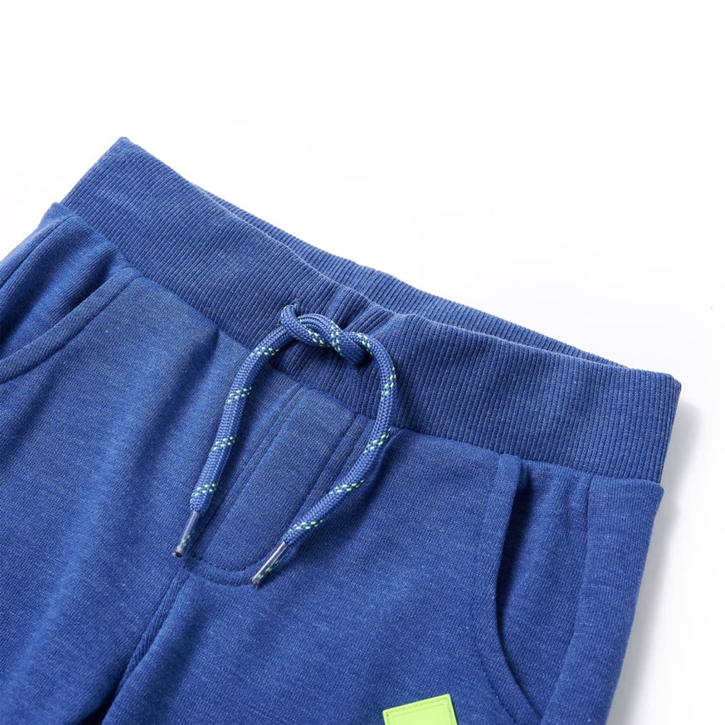 Kids'Sweatpants Melange Cotton Blue Melange 128 Kids' Bottoms Kids' Bottom 128