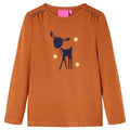 Kids T-Shirt Cotton Cognac 116 Children's Top Kids Clothing Kids Variant 2