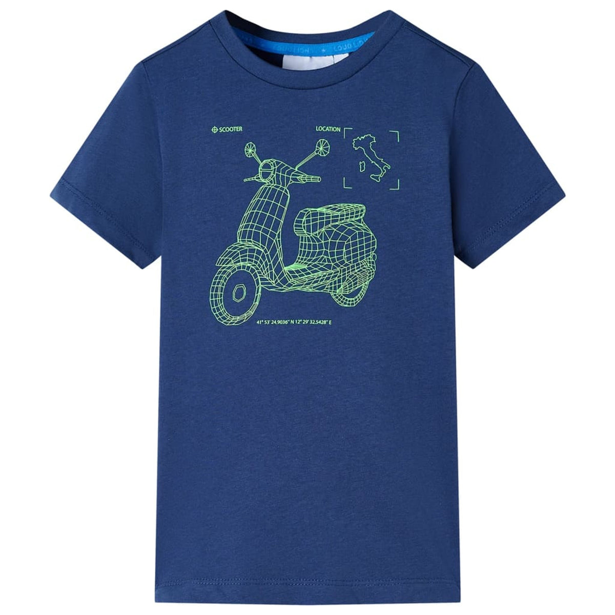 Kids T-Shirt Cotton Dark Blue 116 Children's Top Kids Clothing Kids Wear 116