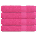 Towel Cotton Pink 200 x 80 cm Bathroom Bath Linen Home Towels 4 pcs Sauna