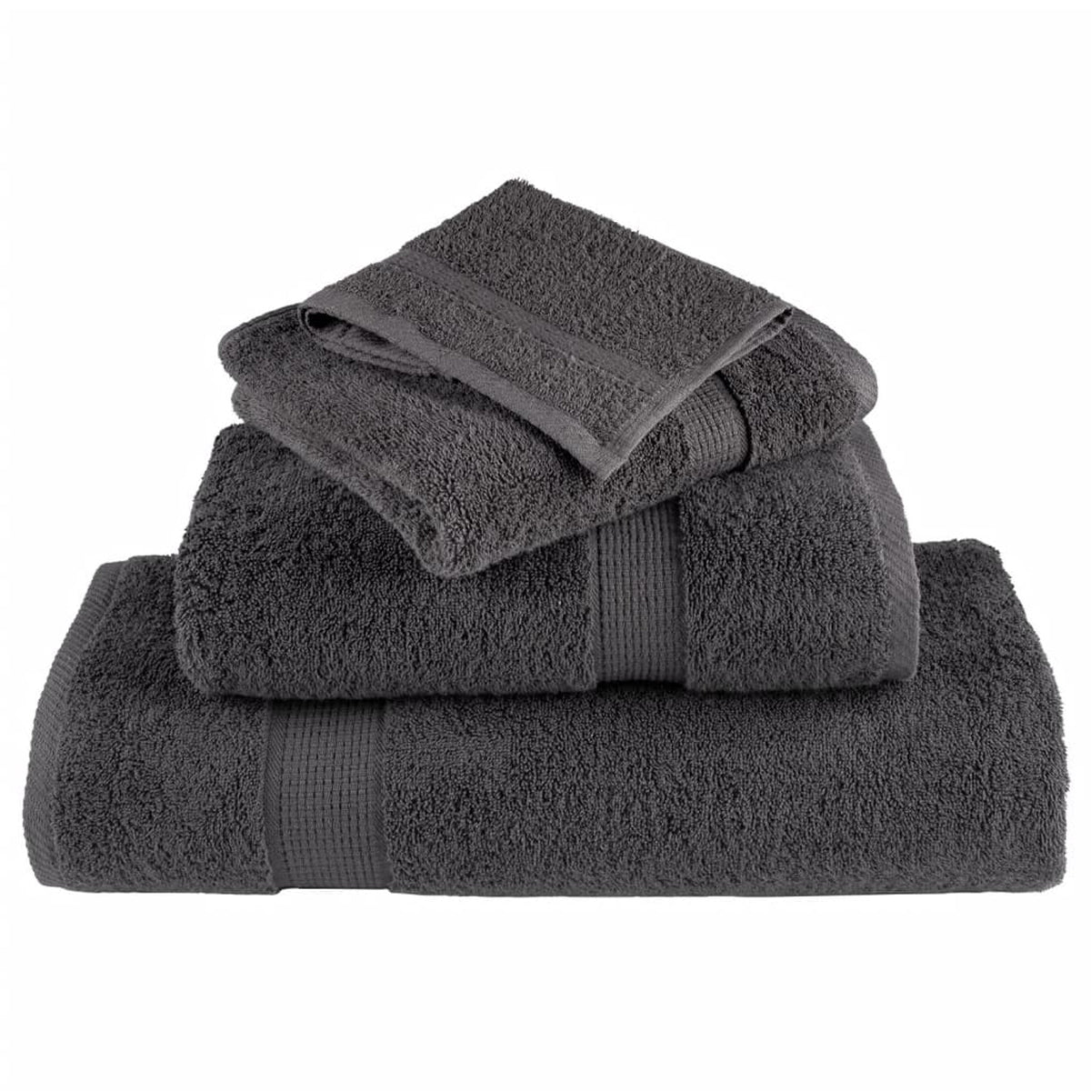 Towel Cotton Anthracite 150 x 100 cm Bathroom Bath Linen Home Towels Variant 2