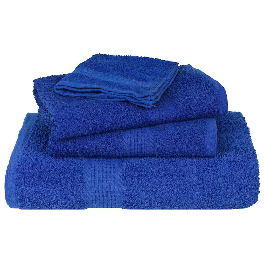 Towel Cotton Blue 50 x 100 cm Bathroom Bath Linen Home Bath Towels & Flannels