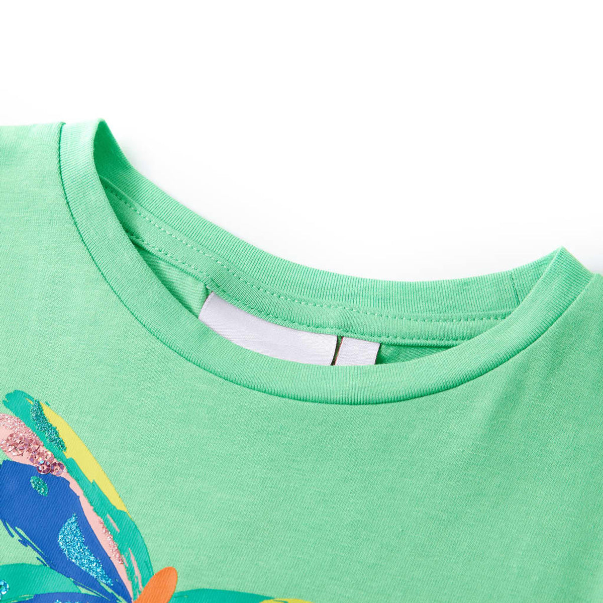 Kids T-Shirt Cotton Light Green 116 Children's Top Kids Clothing Kids Wear 116