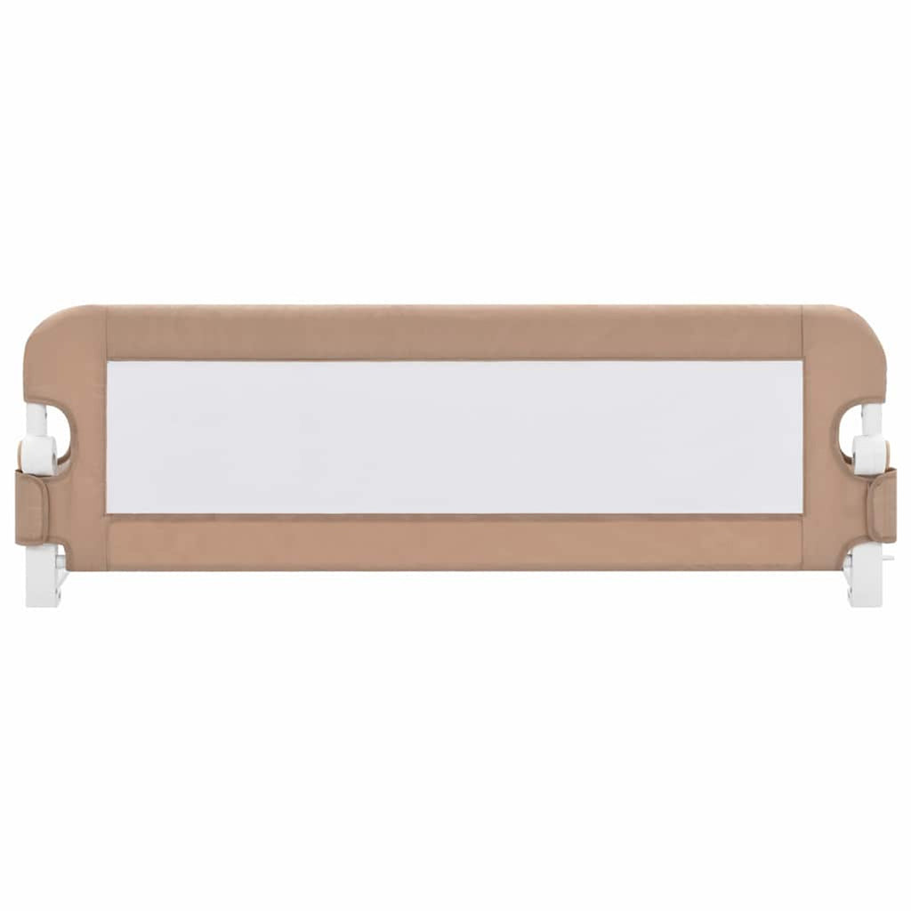 Toddler Safety Bed Rail Polyester Taupe 120 x 40.5 x 42 cm Child Bed Guard