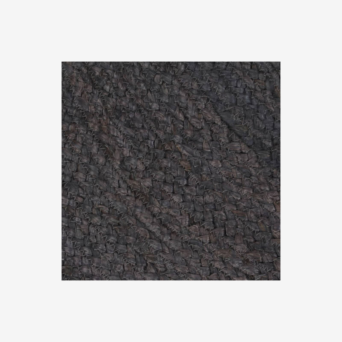 Rug Braided Jute Dark Grey 90 x 126 cm Floor Mat Home Decor Floor Covering