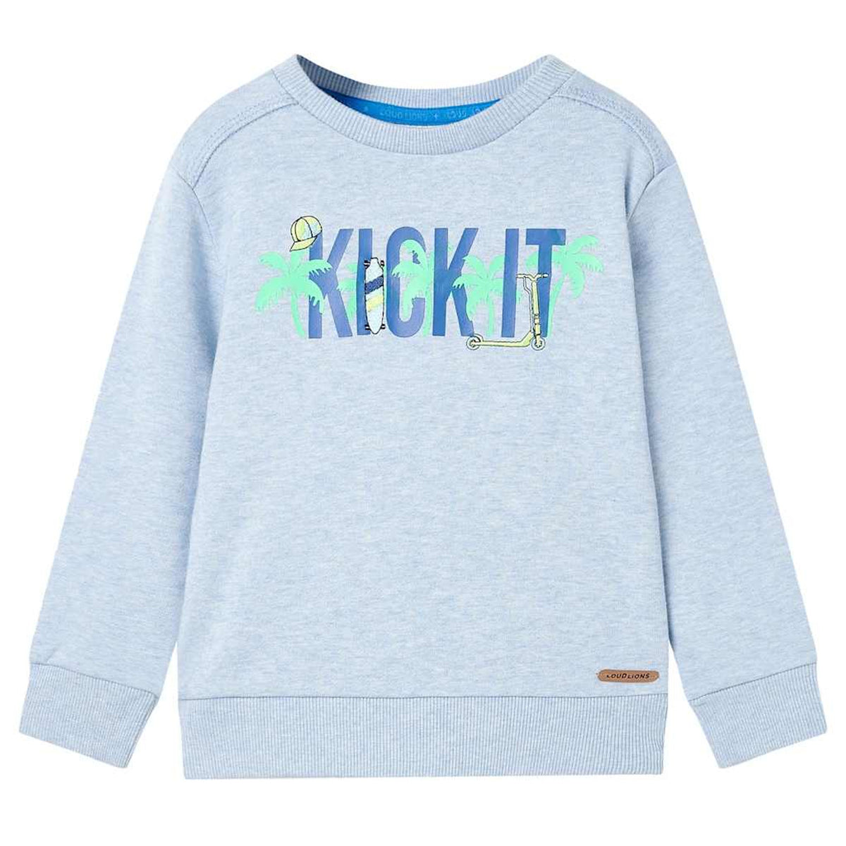 Sweatshirt Cotton Soft Blue Melange 128 Kids Clothing Children's Top Variant 2