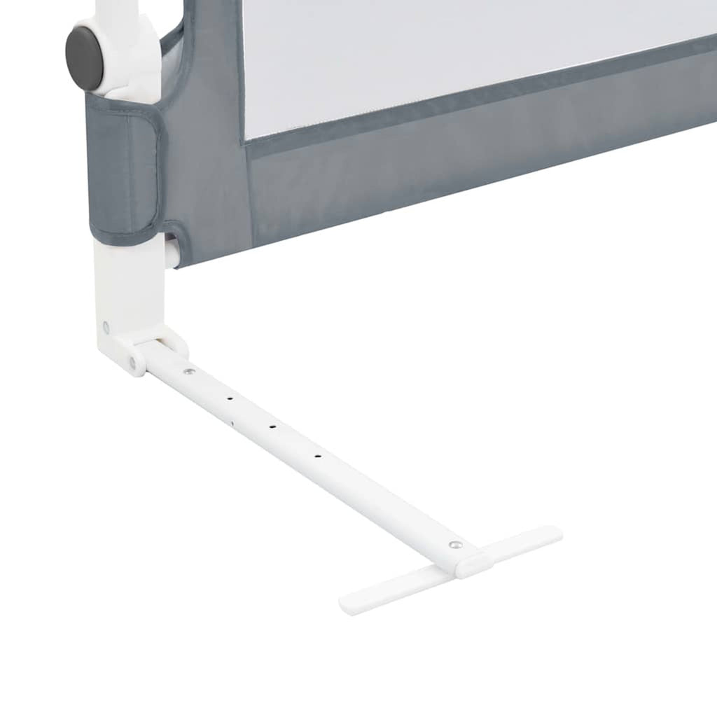 Toddler Safety Bed Rail Polyester Grey 180 x 40.5 x 42 cm Child Bed Guard 5x42cm