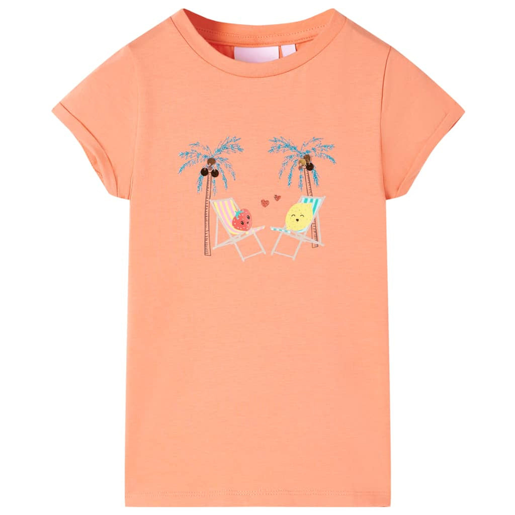 Kids T-Shirt Cotton Peach 140 Children's Top Kids Clothing Kids Wear Kids'