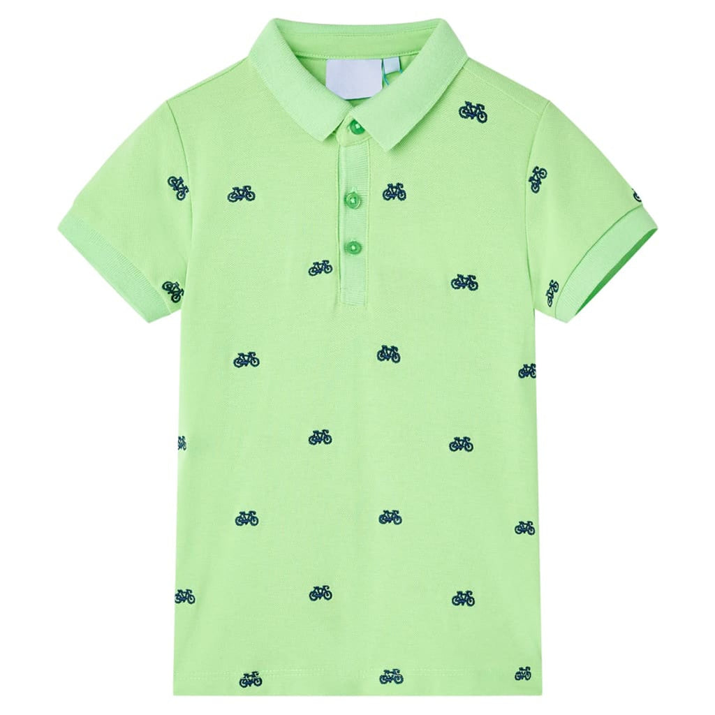 Kids'Polo Shirt Neon Cotton Neon Green 140 Kids Clothing Children's Wear 140