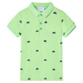 Kids'Polo Shirt Neon Cotton Neon Green 140 Kids Clothing Children's Wear 140