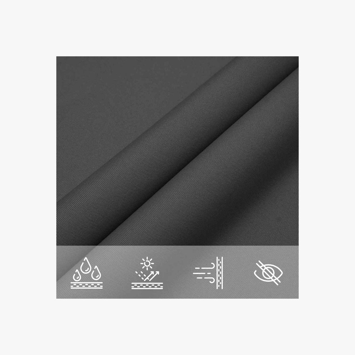 Sunshade Sail Oxford Fabric Anthracite Water Resistant UV Resistant Variant 9