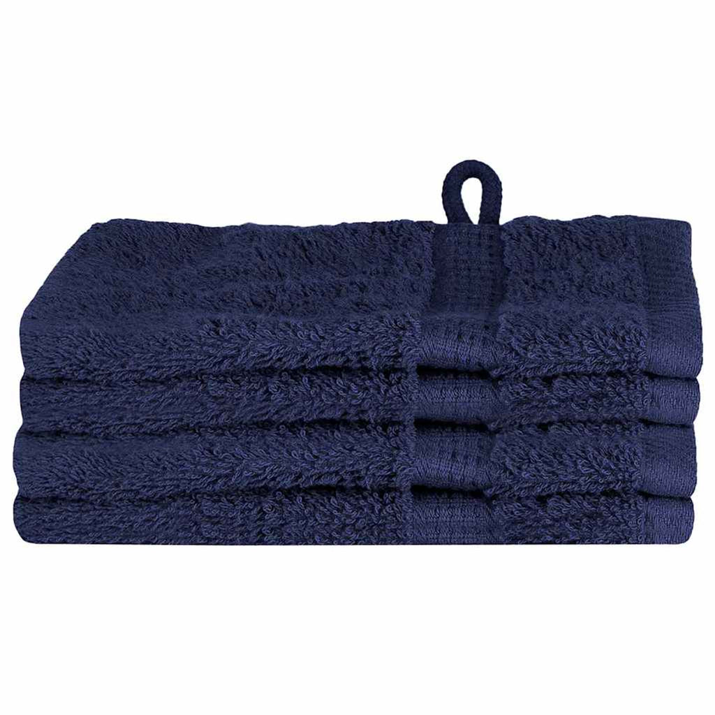 Towel Cotton Navy Blue 15 x 21 cm Bathroom Bath Linen Home Towels 4 pcs Guest