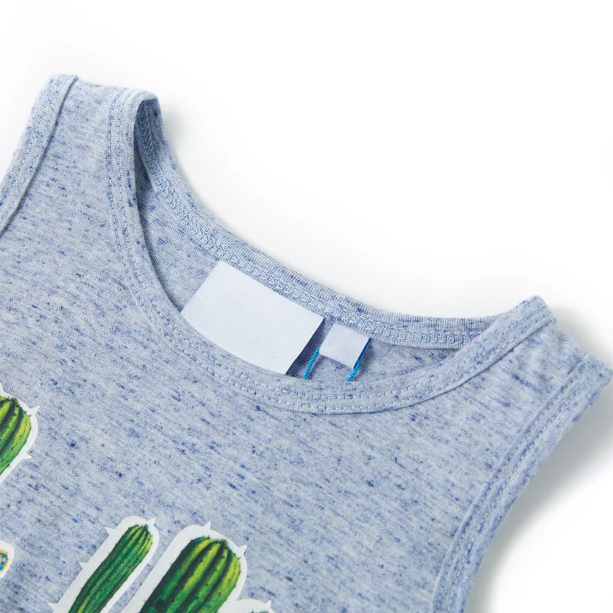 Kids'Tank Top Melange Cotton Blue Melange 104 Kids Clothing Variant 2