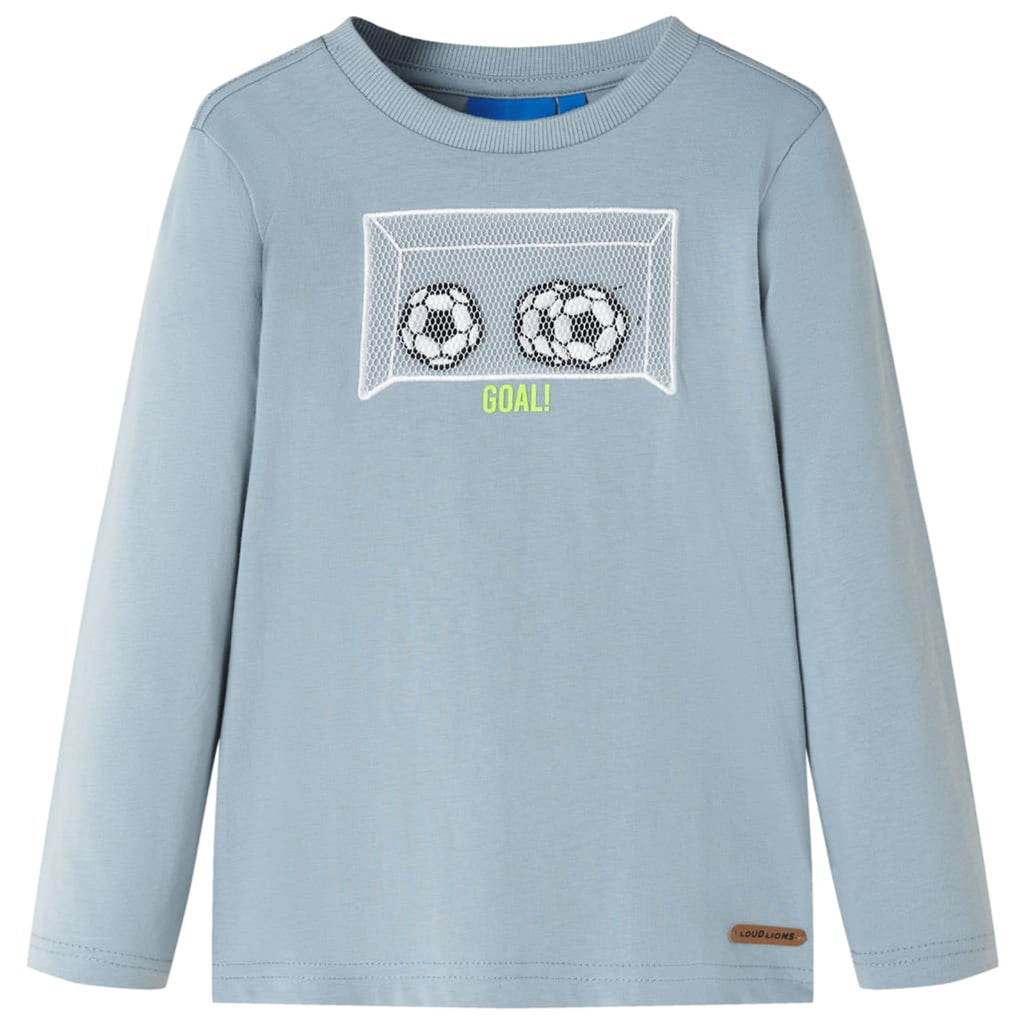 Kids T-Shirt Cotton Light Blue 116 Children's Top Kids Clothing Kids Wear Long