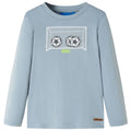 Kids T-Shirt Cotton Light Blue 116 Children's Top Kids Clothing Kids Wear Long