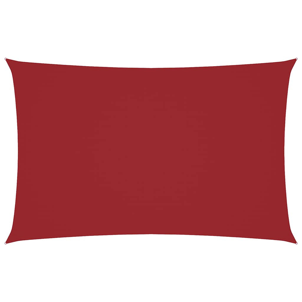 Sunshade Sail Oxford Fabric Red Water Resistant UV Resistant 250 x 500 cm