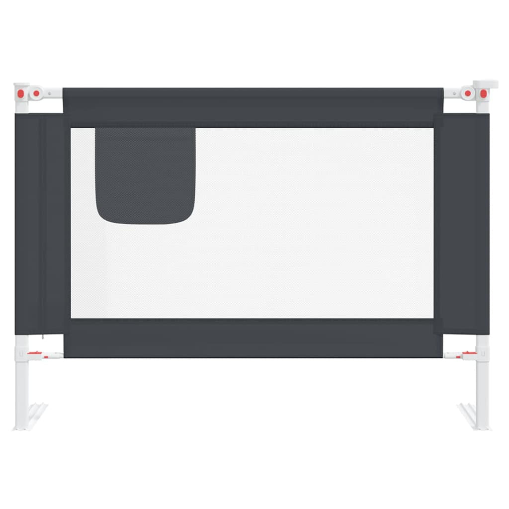 Toddler Safety Bed Rail Dark Fabric (100% Polyester) Dark Grey 90 x 25 x 95 cm