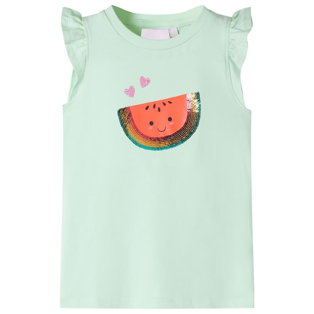 Kids T-Shirt Cotton Soft Green 128 Children's Top Kids Clothing Kids Wear