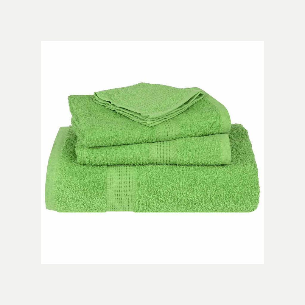 Towel Cotton Apple Green 30 x 30 cm Bathroom Bath Linen Home Towels 4 pcs Wash