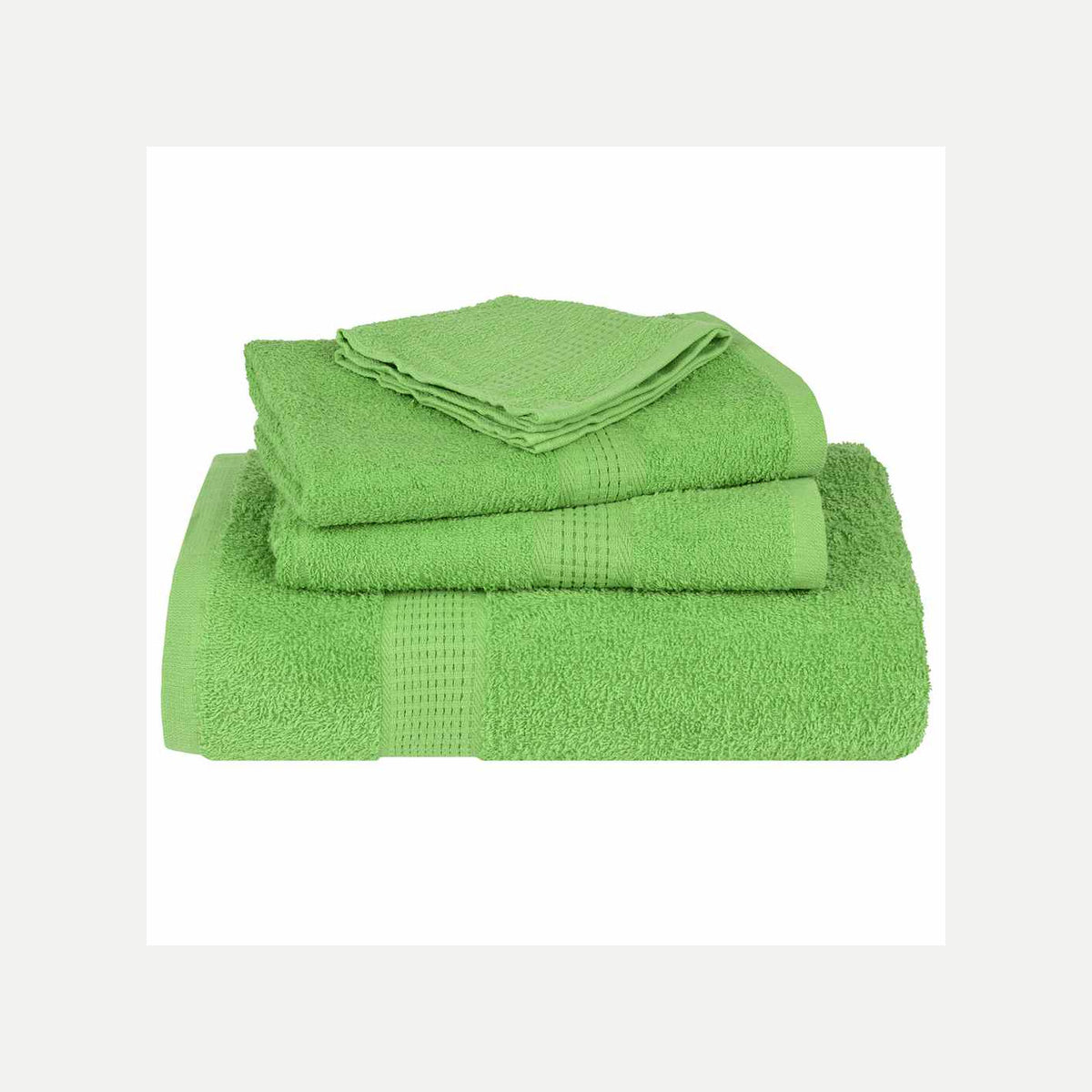 Towel Cotton Apple Green 30 x 30 cm Bathroom Bath Linen Home Towels 4 pcs Wash