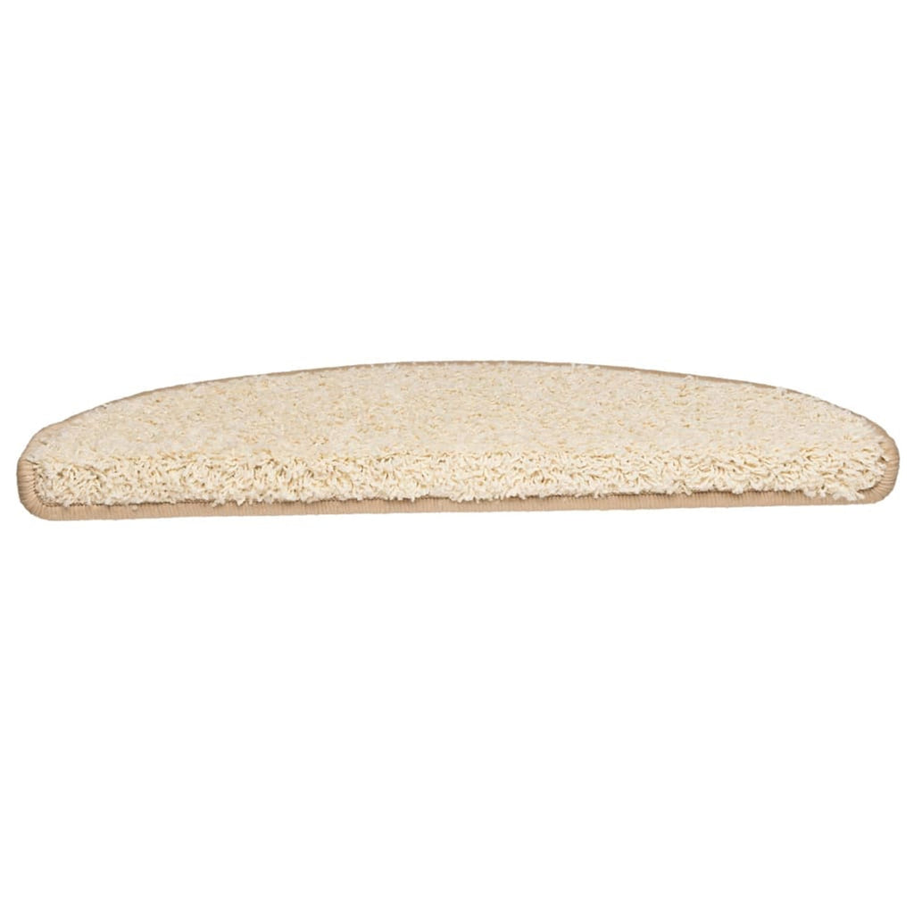 Stair Mats Half Round Large Pp Tufted Cream 65 x 25 x 4 cm Floor Mat Home 15