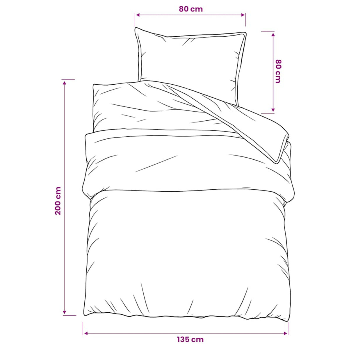 Duvet Cover Cotton Dark Grey 200 x 135 cm Bedding Bed Linen Bedroom Quilt