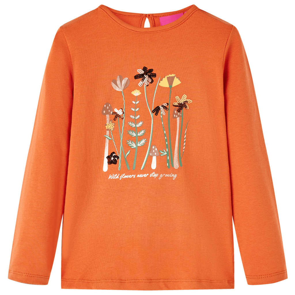 Kids T-Shirt Cotton Burnt Orange 92 Children's Top Kids Clothing Kids Wear