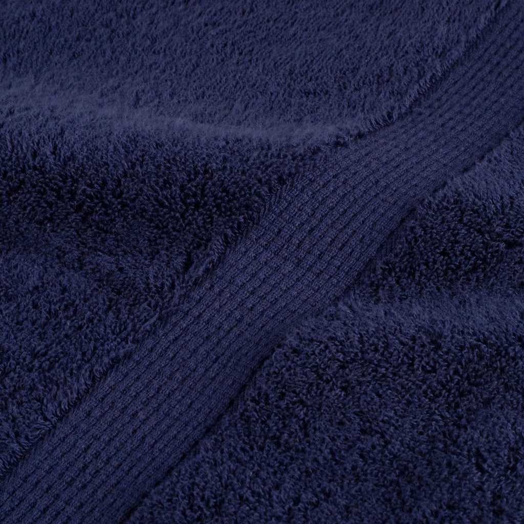 Towel Cotton Navy Blue 200 x 100 cm Bathroom Bath Linen Home Towels Variant 2