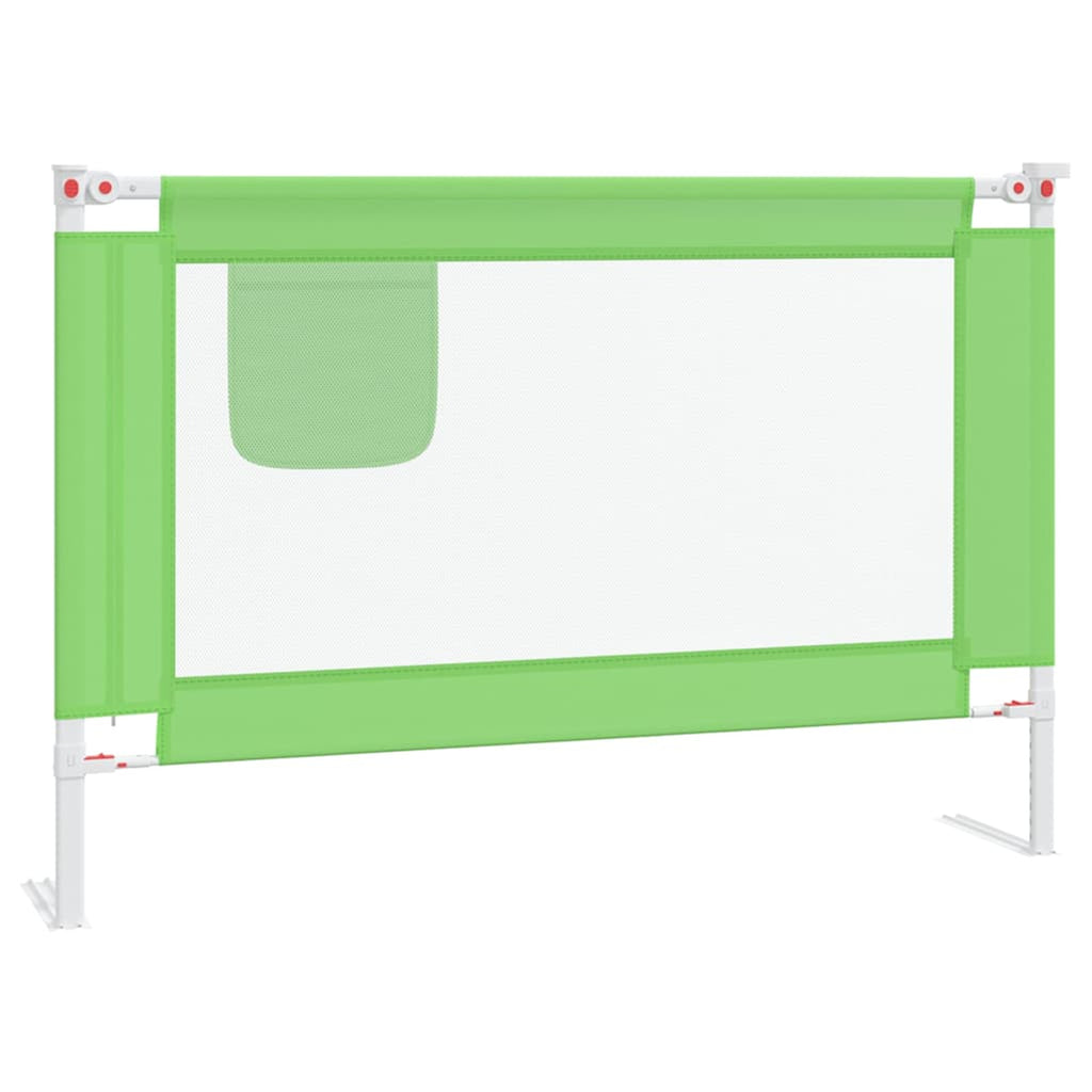 Toddler Safety Bed Rail Fabric (100% Polyester) Green 100 x 25 x 95 cm