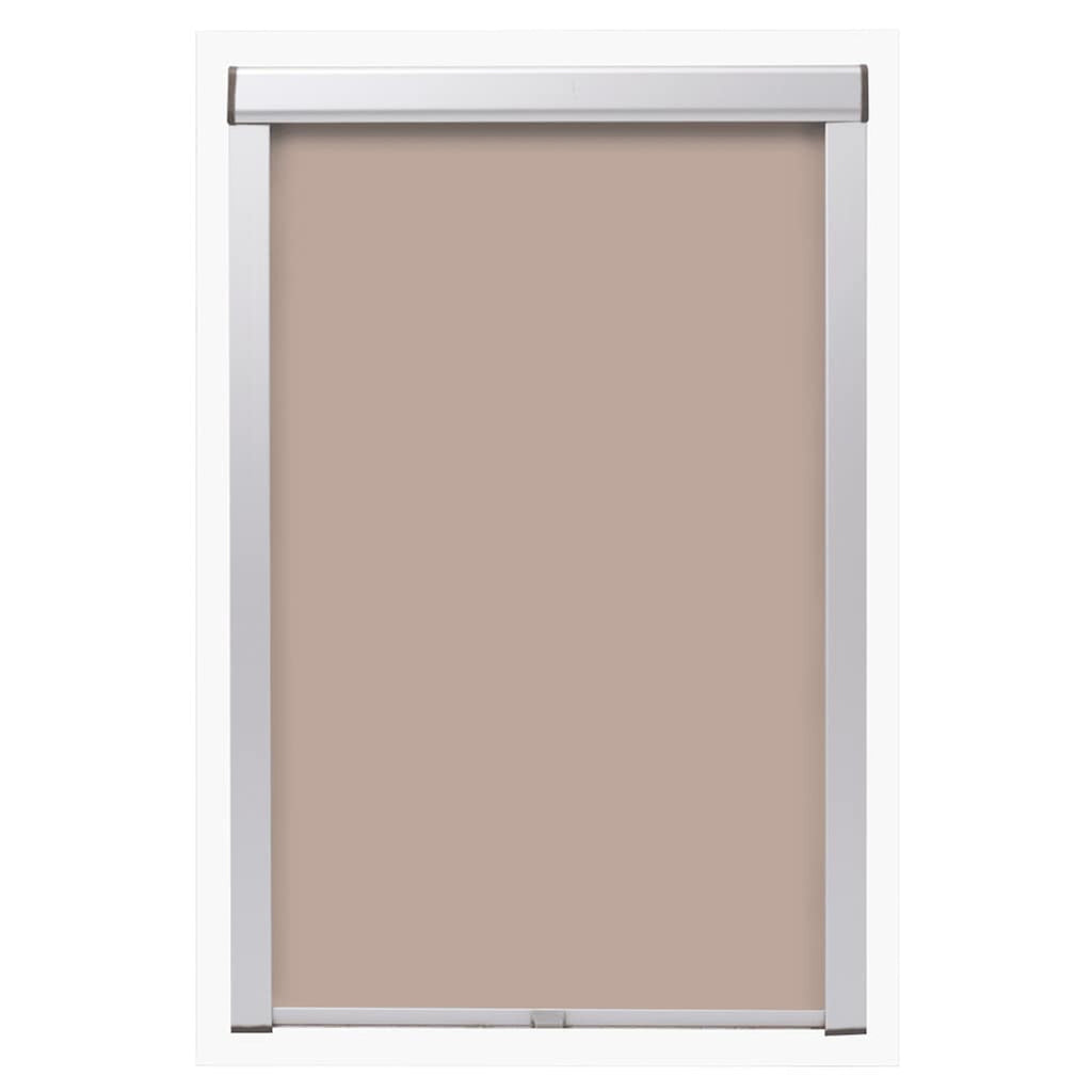 Roller Blind Blackout Fabric Beige 117.3 x 116 cm Window Shade Window Covering
