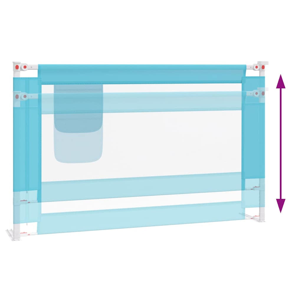 Toddler Safety Bed Rail Fabric (100% Polyester) Blue 120 x 25 x 95 cm Bedguard